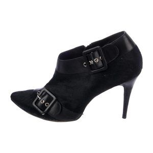 Manolo Blahnik Black Ponyhair Pointed-toe Boots